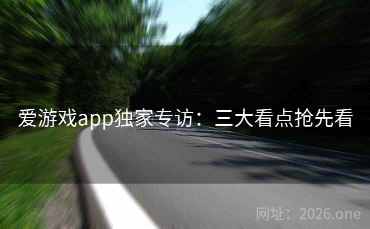 爱游戏app独家专访：三大看点抢先看