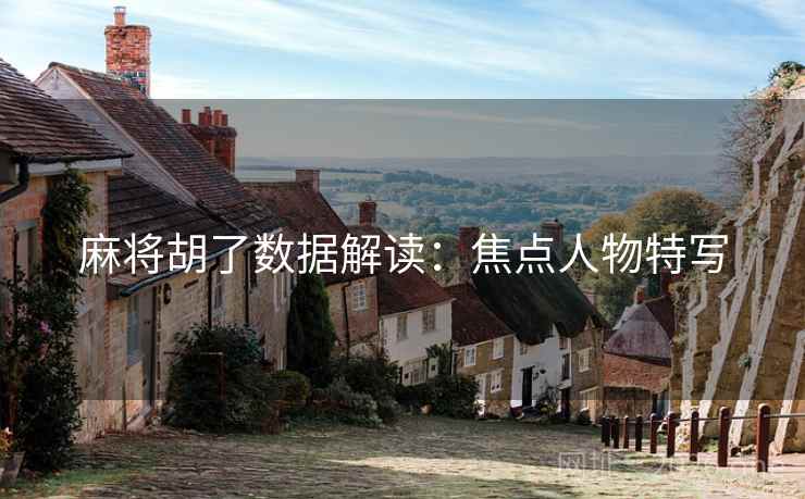 麻将胡了数据解读：焦点人物特写