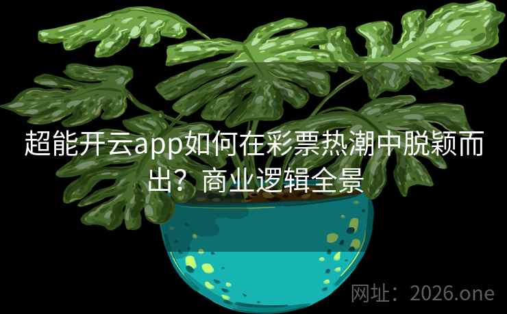 超能开云app如何在彩票热潮中脱颖而出？商业逻辑全景